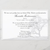 Papier En deuil silencieux - arbre sur la prairie (Dos)