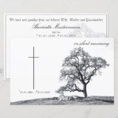 Papier En deuil silencieux - arbre sur la prairie (Devant / Derrière)