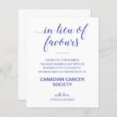 Papier En Lieu Et Place De Faveurs Charité Dons Mariage B (Devant / Derrière)