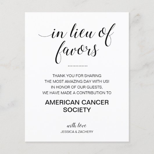 Papier En Lieu Et Place De Faveurs Mariage De Dons De L'O (Devant)