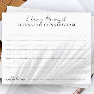 Papier En Mémoire Amoureuse Funérailles Moderne Partager 