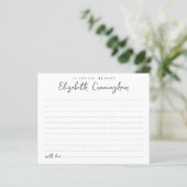 Papier En Mémoire Amoureuse Moderne Simple Fréquence Funé (Debout devant)