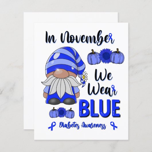 Papier En Novembre Nous Portons Bleu : Gnome Sensibilisat (Devant / Derrière)