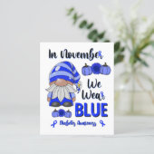 Papier En Novembre Nous Portons Bleu : Gnome Sensibilisat (Debout devant)