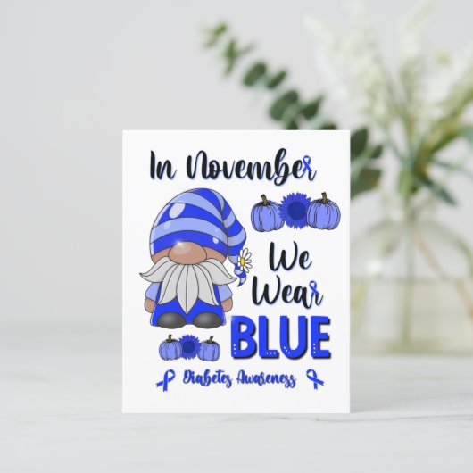 Papier En Novembre Nous Portons Bleu : Gnome Sensibilisat (Debout devant)