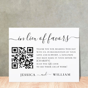 Papier En remplacement de faveurs avec le code QR pour l'