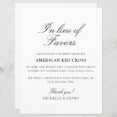 Papier En remplacement des faveurs Signe de don Mariage (Devant / Derrière)