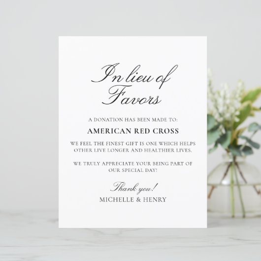 Papier En remplacement des faveurs Signe de don Mariage (Debout devant)