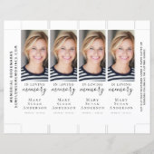 Papier En Souvenir Affectueux Marque-page de Mémoire Phot (Devant)