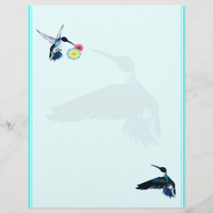 Papier En-Tête 11x8.5 Pour L'Amour Des Colibris