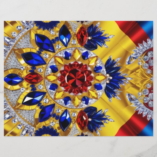 Papier En-tête avec des couleurs roumaines Design (Devant)