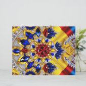 Papier En-tête avec des couleurs roumaines Design (Debout devant)