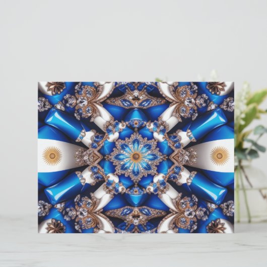 Papier En-tête avec design aux couleurs argentines (Debout devant)