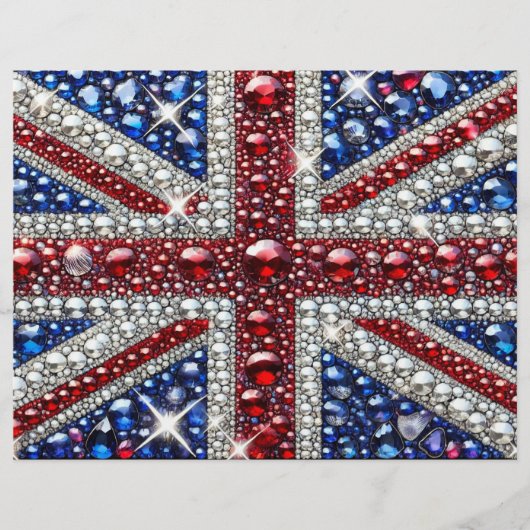 Papier En-tête avec design aux couleurs britanniques (Devant)