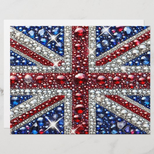 Papier En-tête avec design aux couleurs britanniques (Devant / Derrière)