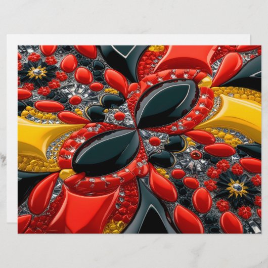 Papier En-tête avec design couleur Allemagne (Devant / Derrière)