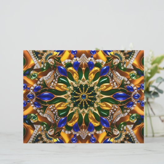 Papier En-tête avec design couleur Brésil (Debout devant)