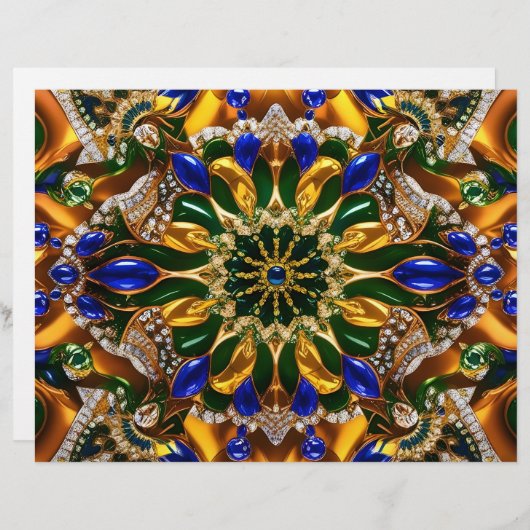 Papier En-tête avec design couleur Brésil (Devant / Derrière)