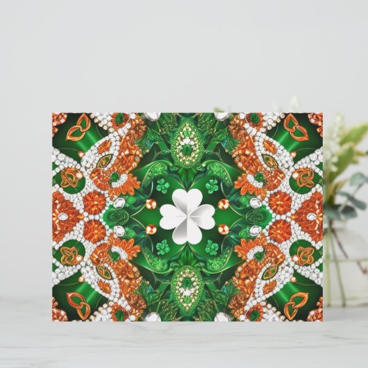 Papier En-tête avec design couleur Irlande (Debout devant)