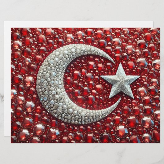 Papier En-tête avec design couleur turque (Devant / Derrière)