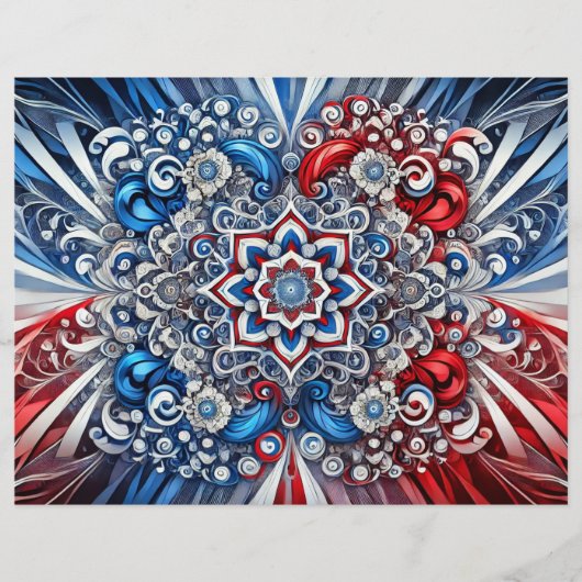 Papier En-tête avec design de couleurs françaises (Devant)