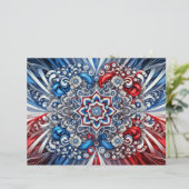 Papier En-tête avec design de couleurs françaises (Debout devant)