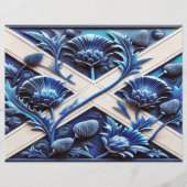 Papier En-tête avec Design écossais de chardons (Devant)