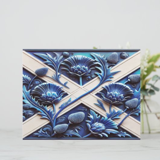 Papier En-tête avec Design écossais de chardons (Debout devant)