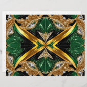 Papier En-tête avec design Jamaïcain (Devant / Derrière)