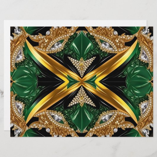 Papier En-tête avec design Jamaïcain (Devant / Derrière)