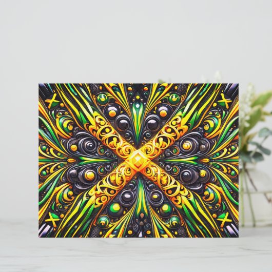 Papier En-tête avec design Jamaïcain (Debout devant)