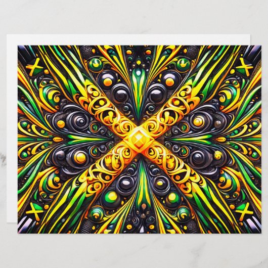 Papier En-tête avec design Jamaïcain (Devant / Derrière)