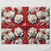 Papier En-tête avec design Rose anglais (Devant)