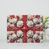 Papier En-tête avec design Rose anglais (Debout devant)