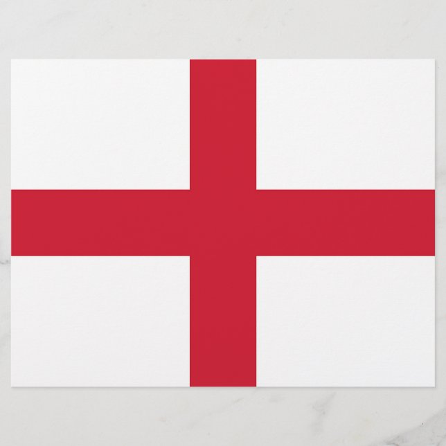 Papier En-tête avec Drapeau d'Angleterre (Devant)