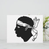 Papier En-tête avec Drapeau de Corse, France (Debout devant)