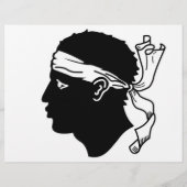 Papier En-tête avec Drapeau de Corse, France (Dos)