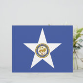 Papier En-tête avec Drapeau de Houston, USA (Debout devant)