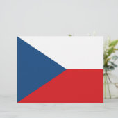 Papier En-tête avec Drapeau de la Tchéquie (Debout devant)