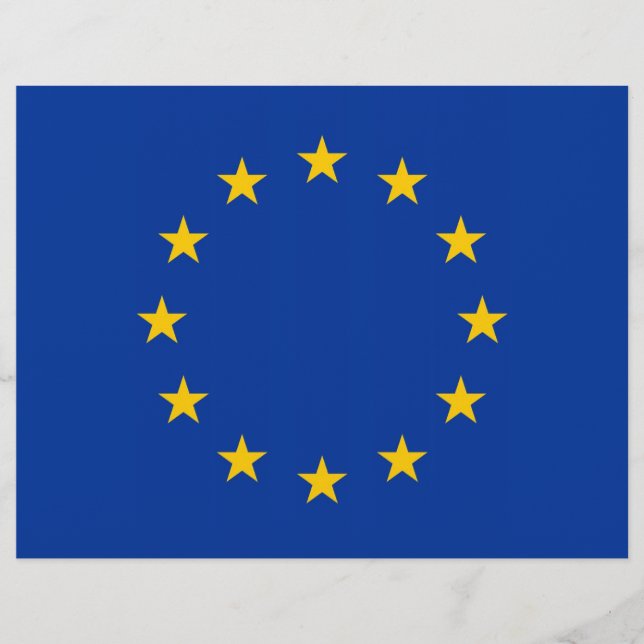 Papier En-tête avec drapeau de l'Union européenne (Devant)