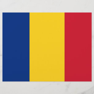 Papier En-tête avec Drapeau de Roumanie