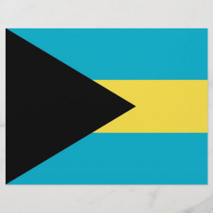 Papier En-tête avec Drapeau des Bahamas