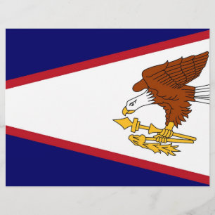 Papier En-tête avec Drapeau des Samoa américaines