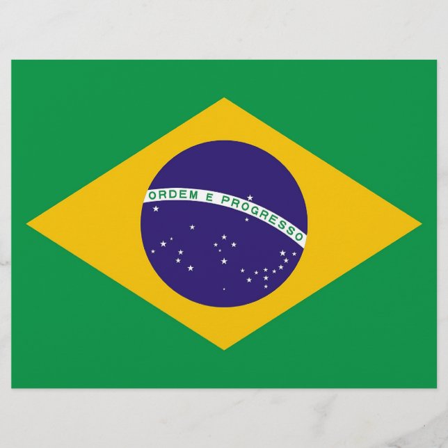 Papier En-tête avec drapeau du Brésil (Devant)