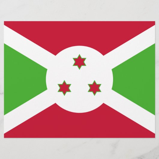 Papier En-tête avec Drapeau du Burundi (Devant)