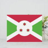 Papier En-tête avec Drapeau du Burundi (Debout devant)