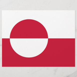Papier En-tête avec drapeau du Groenland