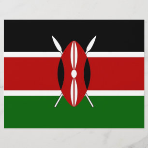 Papier En-tête avec drapeau du Kenya