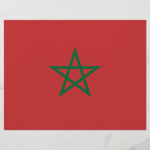 Papier En-tête avec Drapeau du Maroc