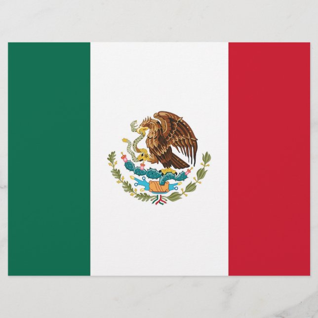 Papier En-tête avec Drapeau du Mexique (Devant)